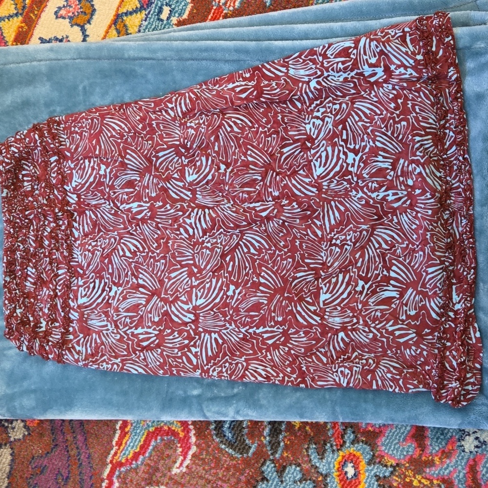 Strapless batik beach dress/ coverup